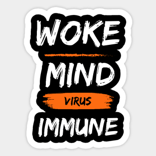 Woke Mind Virus Immune Sticker